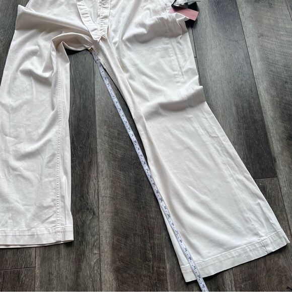 Jen7 by 7 For All Mankind Belted Wide Leg Trouser Pants Size 18 Off White NWT - Picture 7 of 16